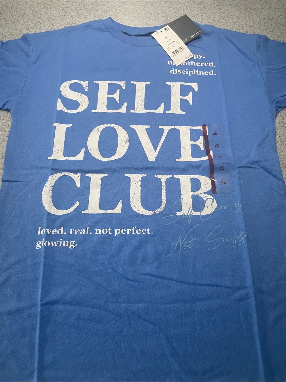Grayson Threads Self Love Club Tee - Light Blue & White
